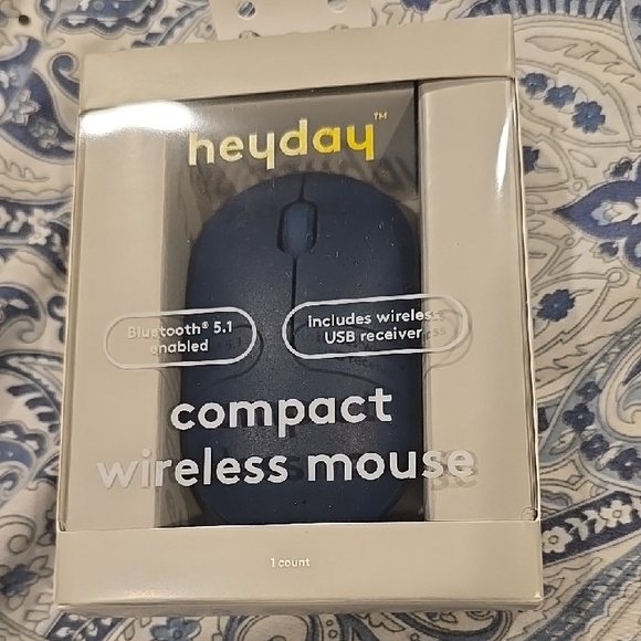 ❤️10/$40 New Heyday Wireless Mouse - Deep Blue - Picture 1 of 4